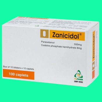 Thuốc Zanicidol 500mg/8mg có tác dụng giúp điều trị các cơn đau vừa và hạ sốt
