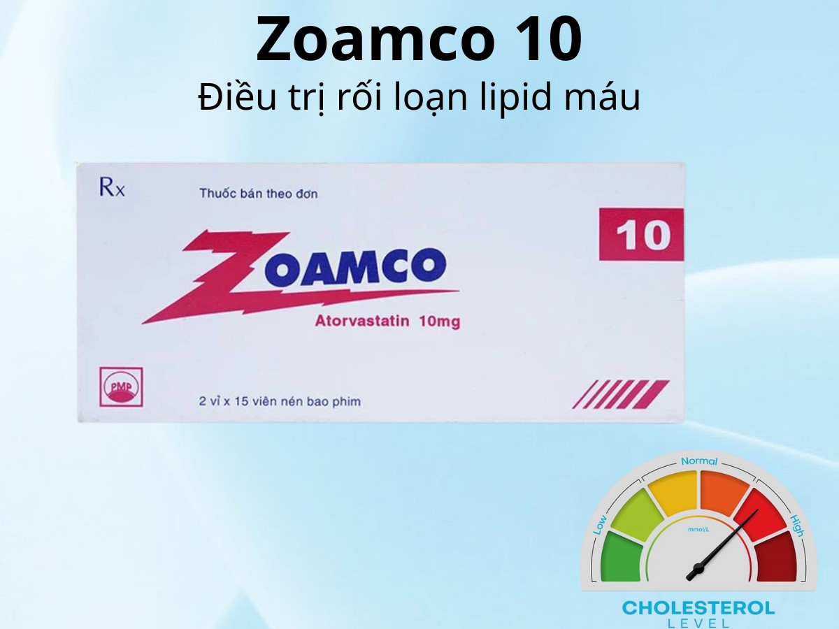 Zoamco 10 điều trị rối loạn lipid máu