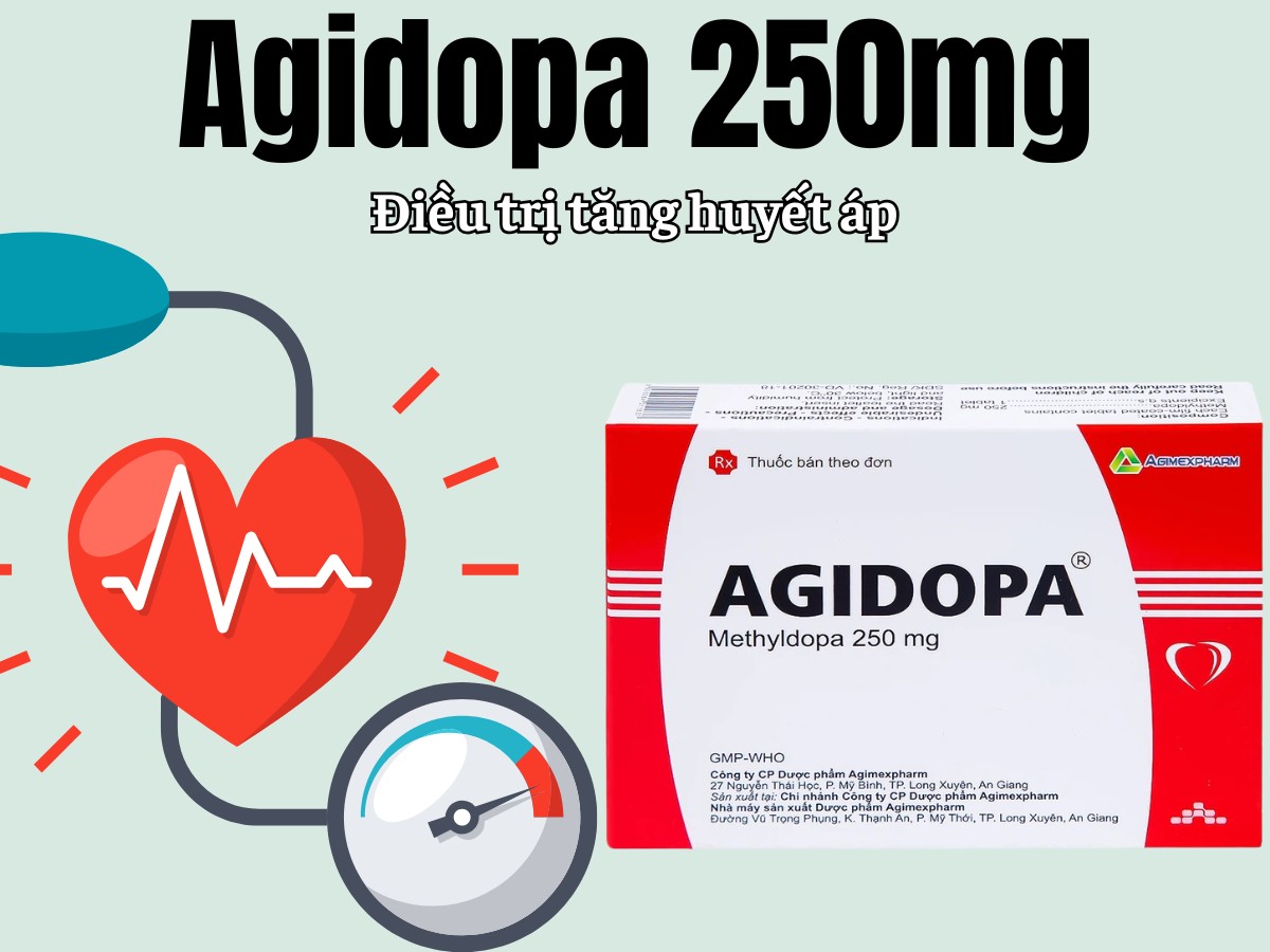 Agidopa 250mg điều trị tăng huyết áp