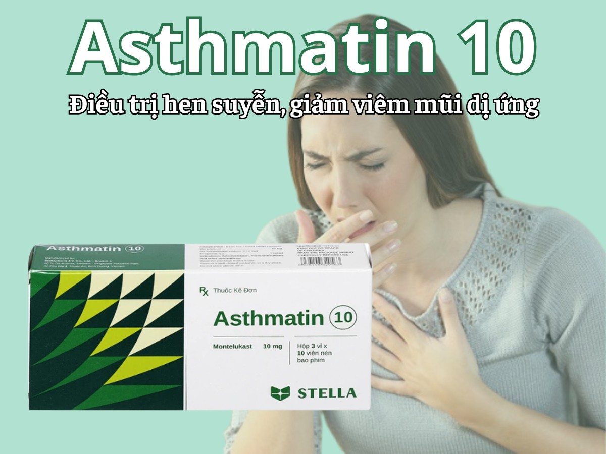 Asthmatin 10 điều trị hen suyễn, giảm viêm mũi dị ứng
