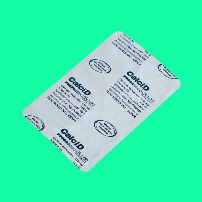Calcisoft CalciD Soft cung cấp Calci và Vitamin D, giúp xương chắc khỏe