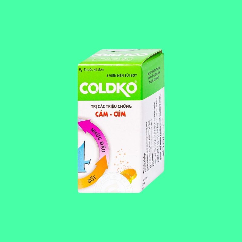 Thuốc Coldko điều trị triệu chứng cảm cúm như sốt, nhức đầu, mệt mỏi