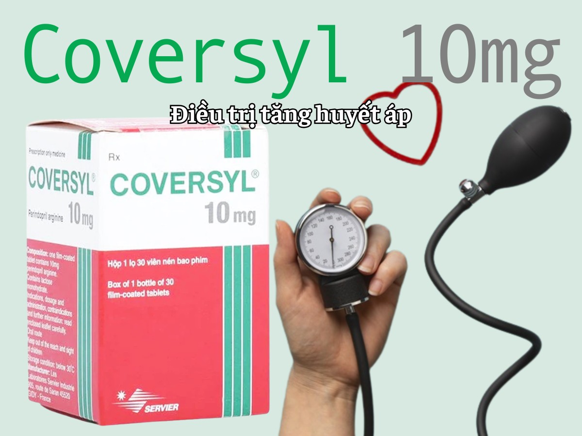 Coversyl 10mg điều trị tăng huyết áp