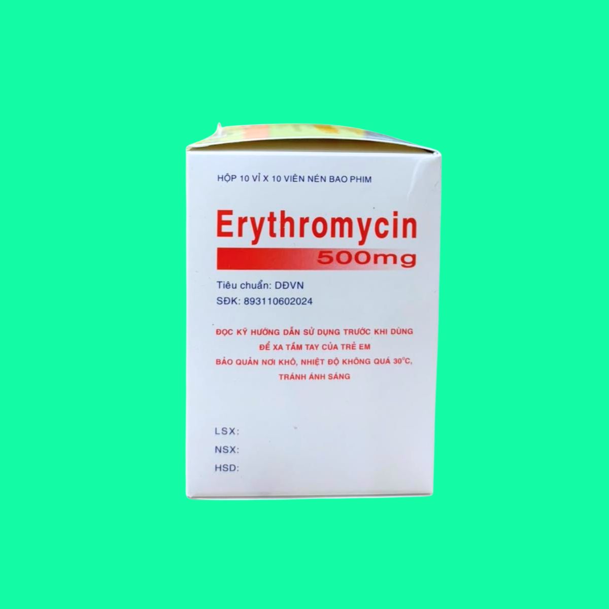 erythromycin-tab-500mg-5 Erythromycin 500mg Vidipha