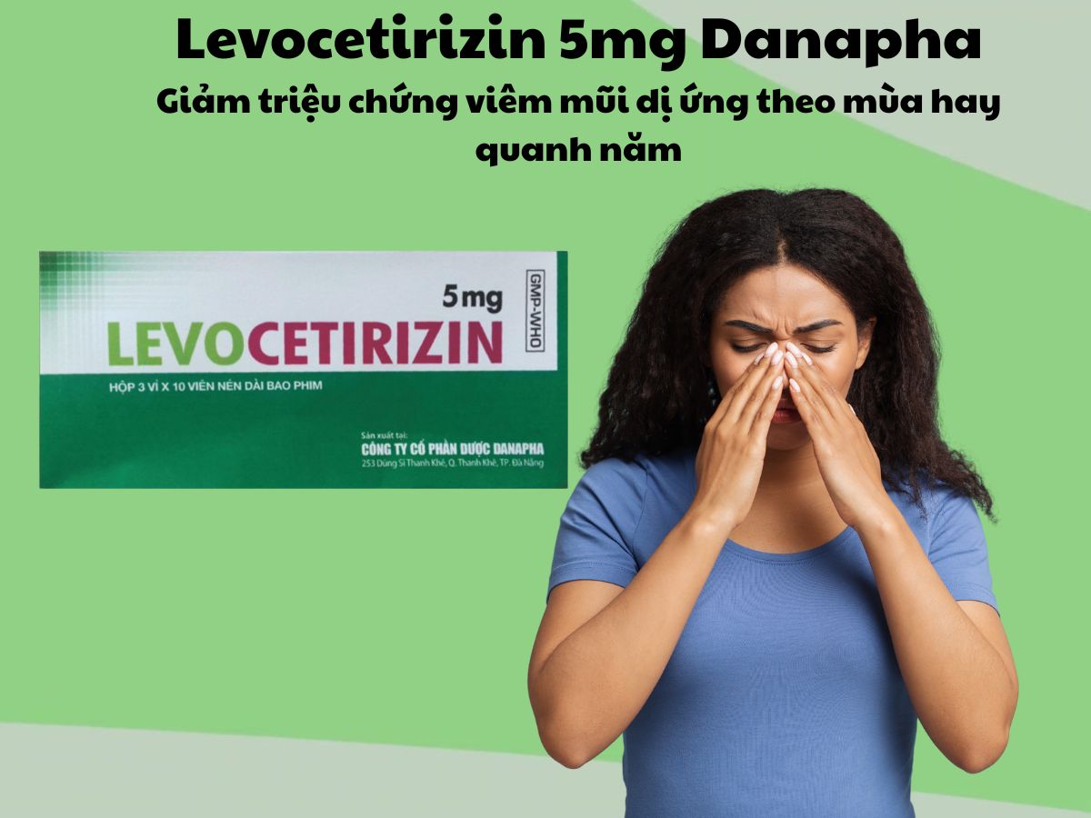Thuốc Levocetirizin 5mg Danapha có tác dụng giúp giảm các triệu chứng viêm mũi dị ứng