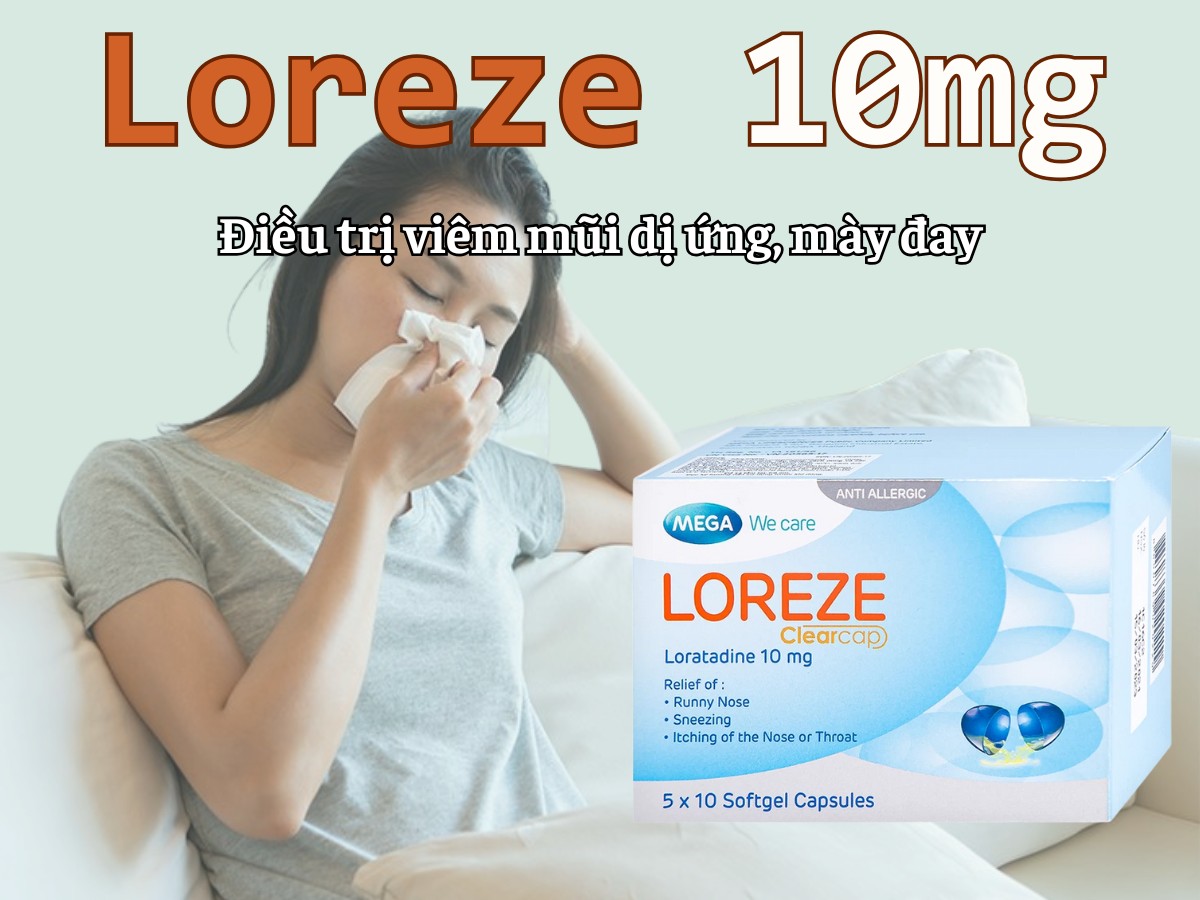 Loreze 10mg điều trị viêm mũi dị ứng, mày đay