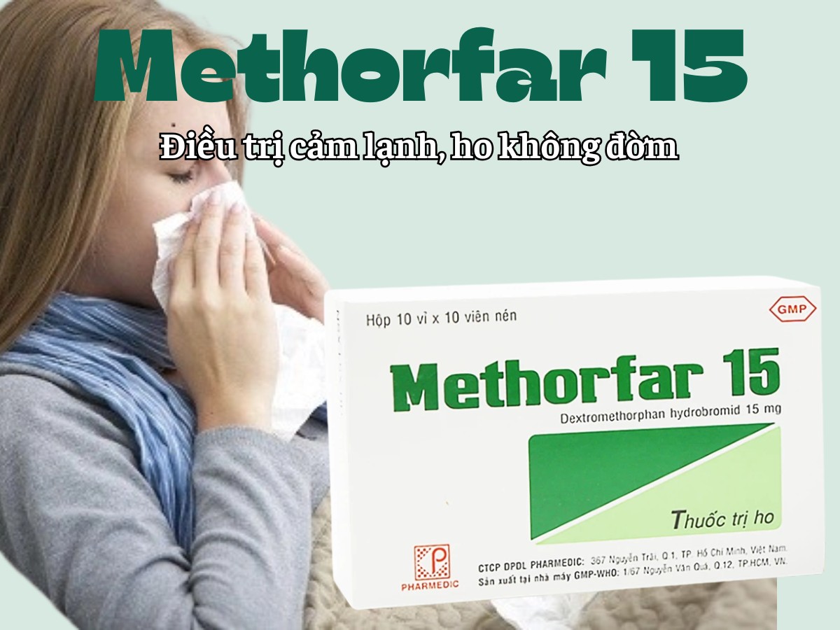 Methorfar 15 điều trị cảm lạnh, ho không đờm