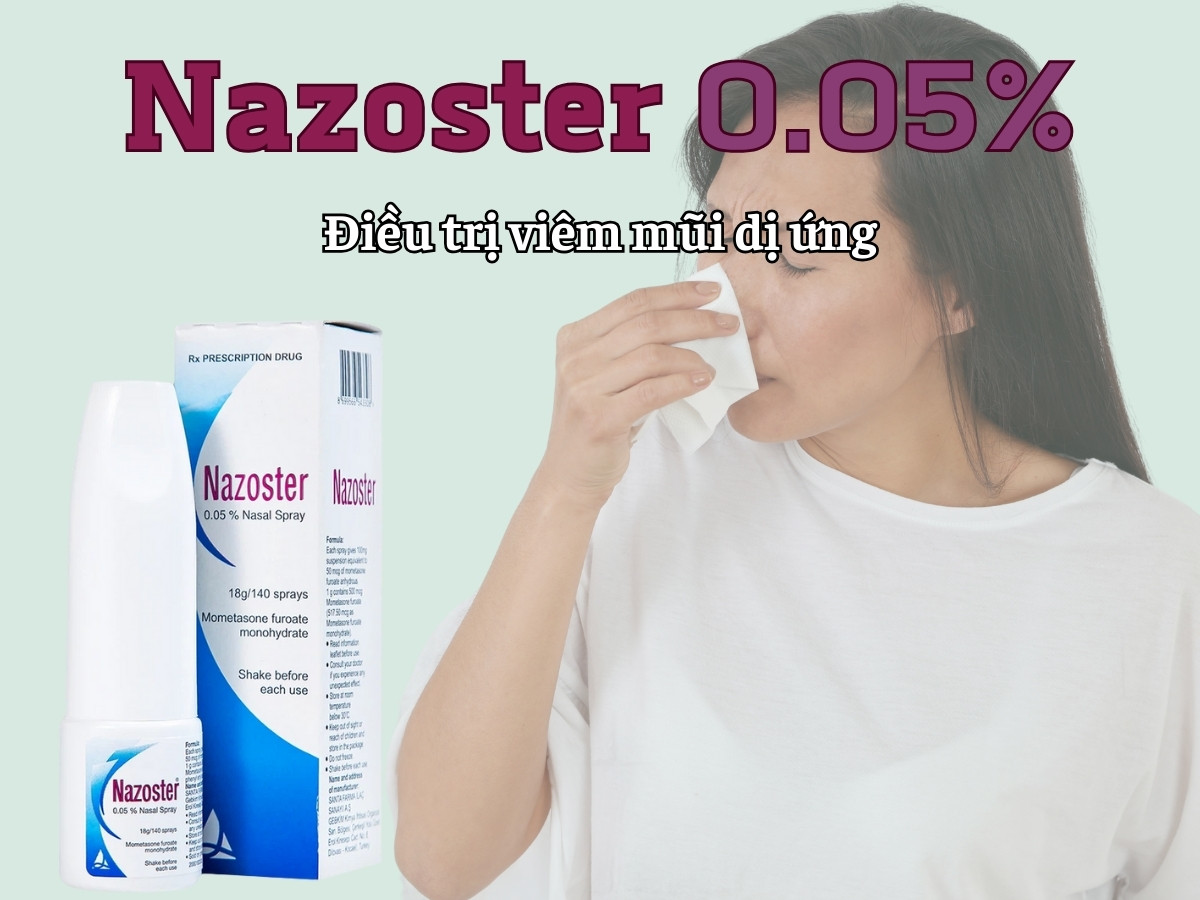 Nazoster 0.05% Nasal Spray điều trị viêm mũi dị ứng