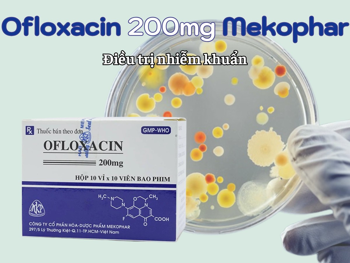 Ofloxacin 200mg Mekophar điều trị nhiễm khuẩn
