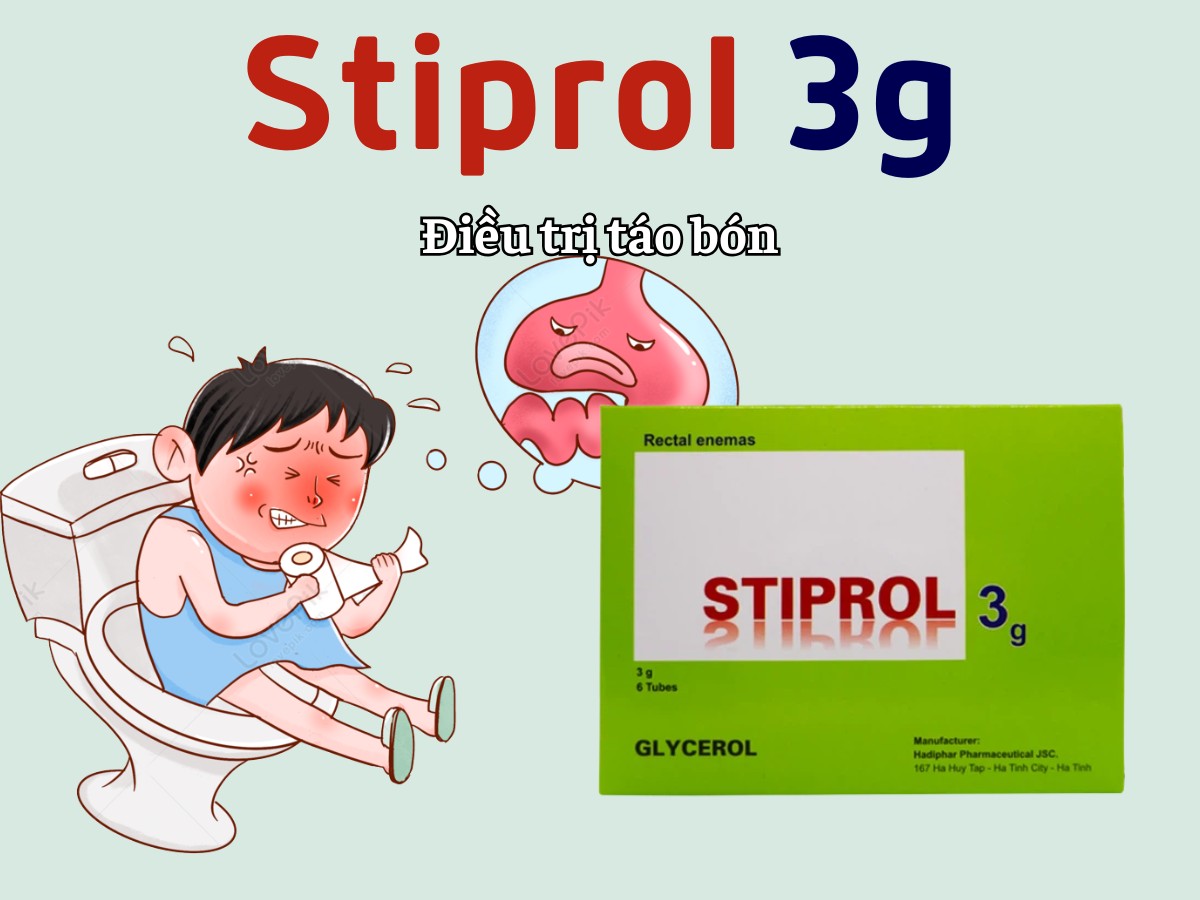 Stiprol 3g điều trị táo bón