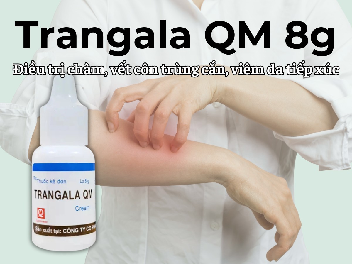 Trangala QM 8g điều trị chàm, vết côn trùng cắn, viêm da tiếp xúc