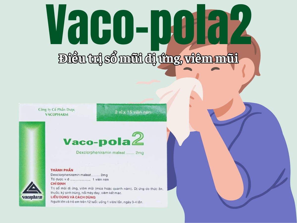 Vaco-pola2 điều trị sổ mũi dị ứng, viêm mũi