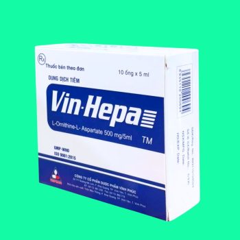 Vin-Hepa 500 3 Thuốc Vin-Hepa 500mg/5ml được chỉ định trong hỗ trợ điều trị các bệnh lý ở gan