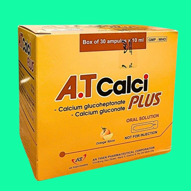 Thuốc A.T Calci Plus 300mg/700mg có tác dụng cung cấp canxi cho cơ thể