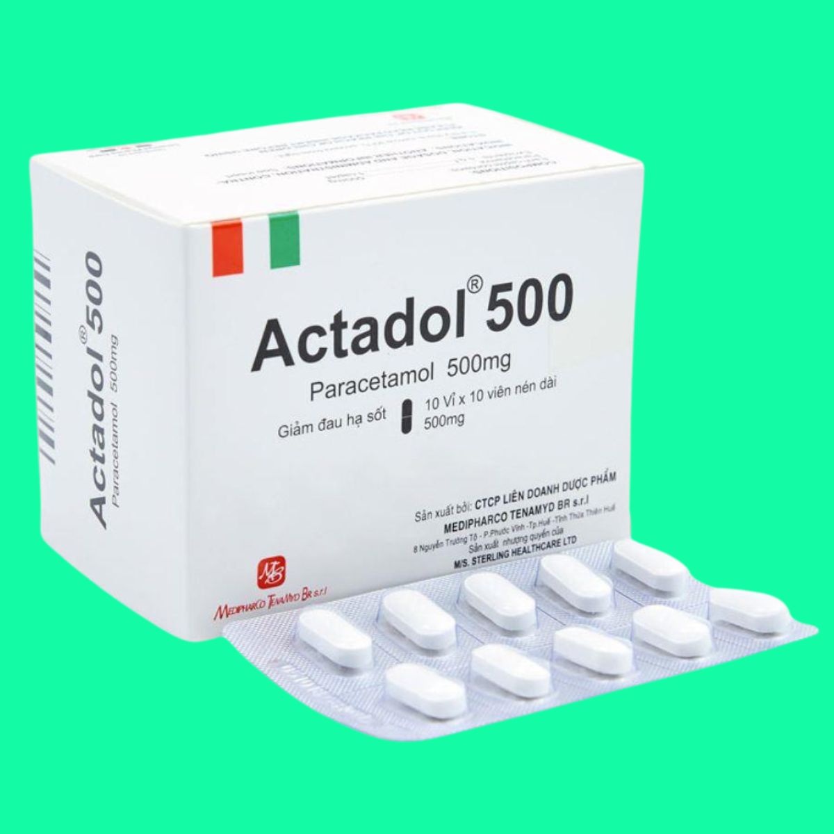 Actadol-500-1 Thuốc Actadol 500 giúp hạ sốt, giảm đau mức độ nhẹ đến vừa