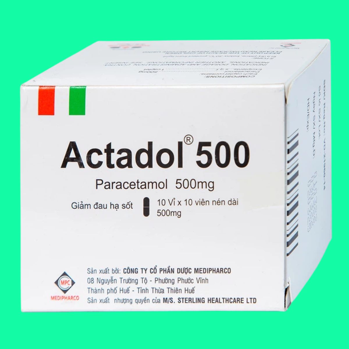 Actadol-500-3 Thuốc Actadol 500 giúp hạ sốt, giảm đau mức độ nhẹ đến vừa