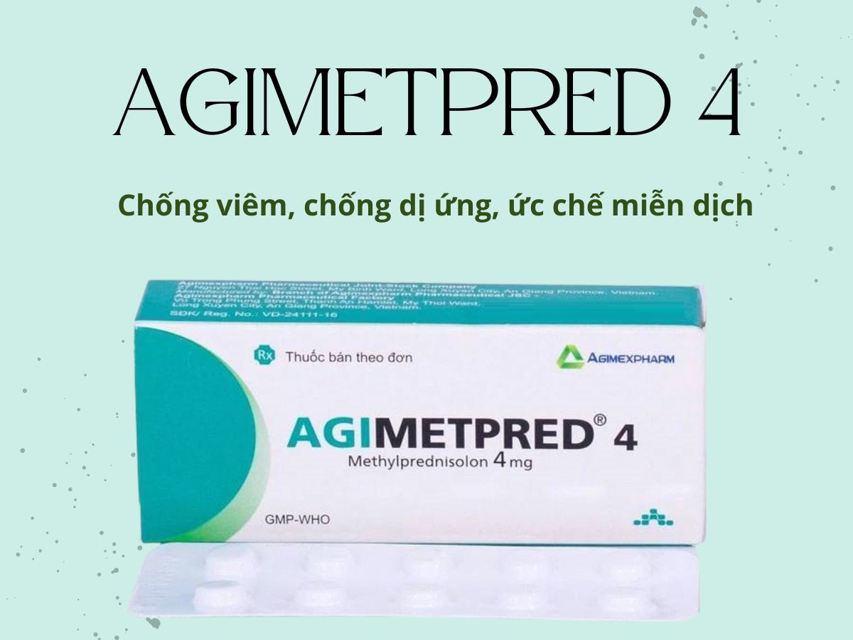 Thuốc Agimetpred 4 điều trị suy thượng thận nguyên phát và thứ phát