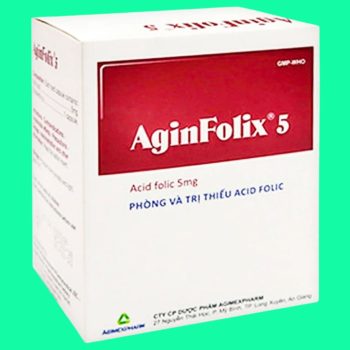 Thuốc Aginfolix 5 (10 vỉ) giúp bổ sung acid folic ở người bị thiếu máu huyết