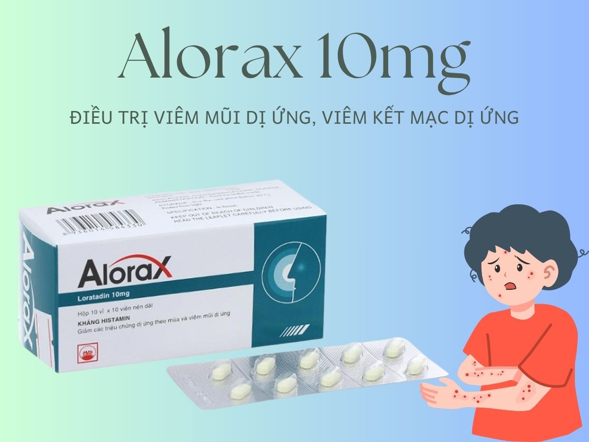 Alorax 10mg 11 Thuốc Alorax 10mg điều trị tình trạng mề đay mạn tính