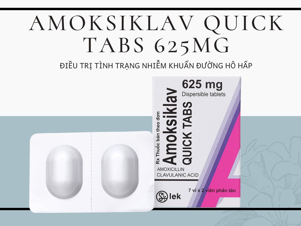 Thuốc Amoksiklav Quicktabs 625mg điều trị nhiễm khuẩn xương khớp