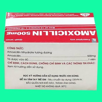 Thuốc Amoxicillin 500mg Mekophar điều trị các trường hợp nhiễm khuẩn do vi khuẩn nhạy cảm với thuốc