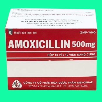 Thuốc Amoxicillin 500mg Mekophar điều trị các trường hợp nhiễm khuẩn do vi khuẩn nhạy cảm với thuốc