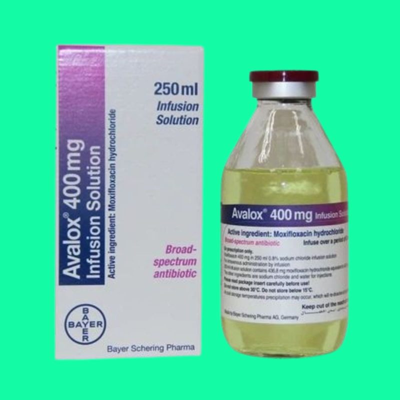Dung dịch truyền Avelox 400mg/250ml điều trị viêm phổi cộng đồng nhẹ-vừa