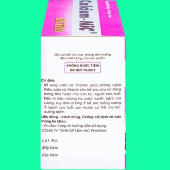 Dung dịch uống Calcium-NIC Extra bổ sung canxi và vitamin