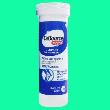 Thuốc Calsource 600mg+ 400IU Vitamin D3 GSK có tác dụng phòng và hỗ trợ điều trị loãng xương