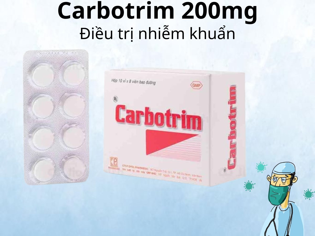 Carbotrim 11 Carbotrim 200mg điều trị nhiễm khuẩn