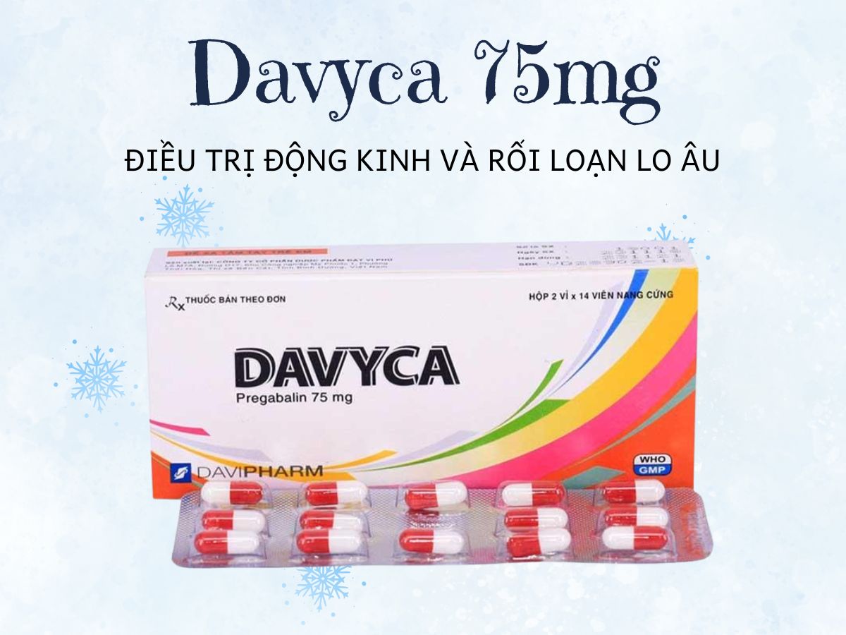 Thuốc Davyca 75mg điều trị rối loạn lo âu