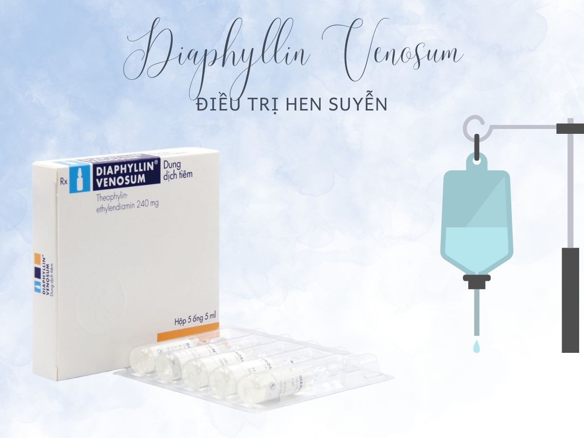 Diaphyllin Venosum điều trị tình trạng co thắt phế quản trong hen suyễn