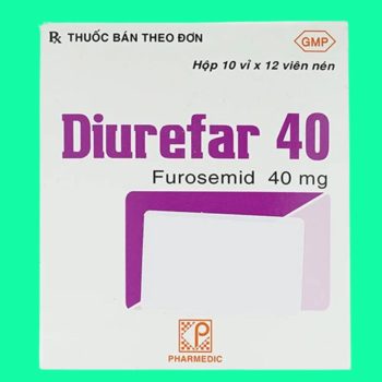 Thuốc Diurefar 40 - điều trị tăng huyết áp, phù do suy tim, bệnh thận