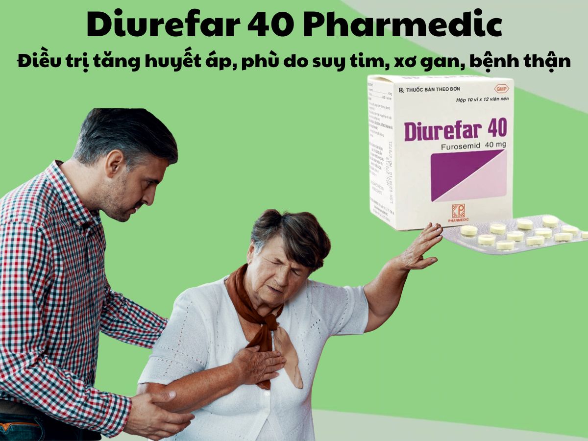 Diurefar 40 10 Thuốc Diurefar 40 - điều trị tăng huyết áp, phù do suy tim, bệnh thận