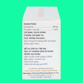 Furosemide 40mg Mekophar