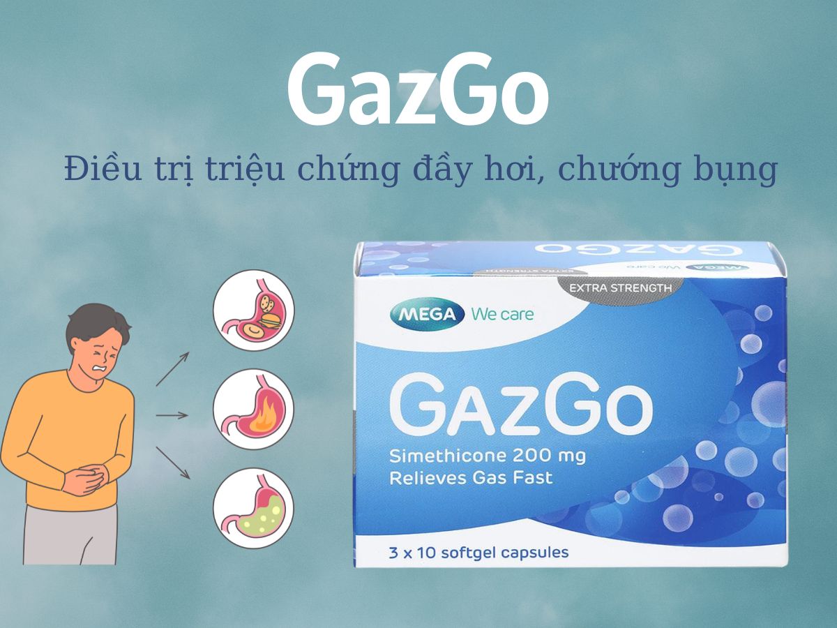 GazGo 11 Thuốc GazGo cải thiện các triệu chứng trướng bụng, đầy hơi