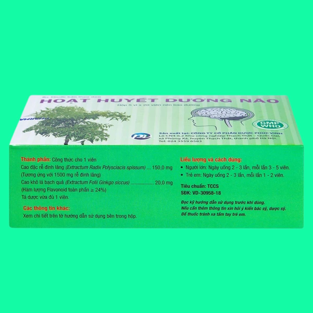 Hoạt Huyết Dưỡng Não Phúc Vinh (7) Hoạt Huyết Dưỡng Não Phúc Vinh