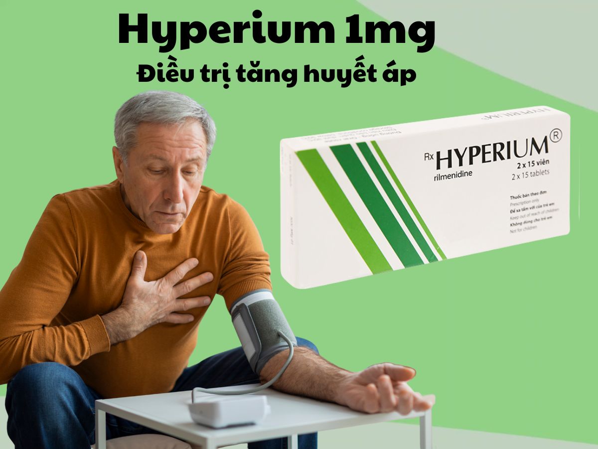 Hyperium 1mg 14 Thuốc Hyperium 1mg điều trị cho người bị tăng huyết áp
