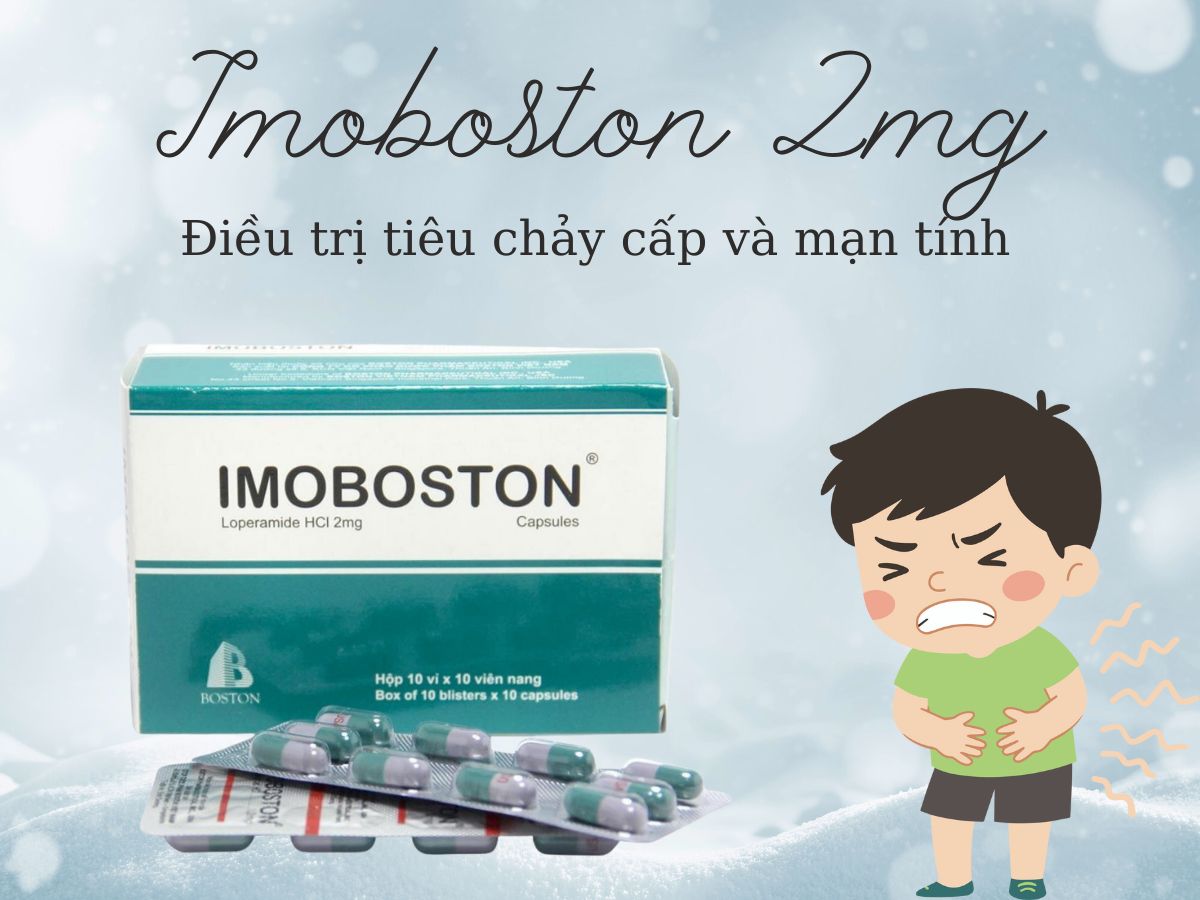 Imoboston 2mg 9 Thuốc Imoboston 2mg điều trị tiêu chảy cấp tính, tiêu chảy mạn tính