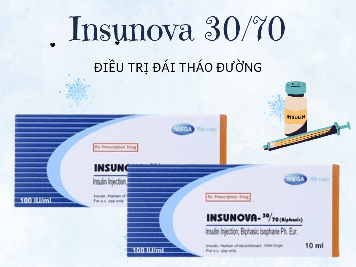 Thuốc Insunova 30/70 điều trị tình trạng đái tháo đường