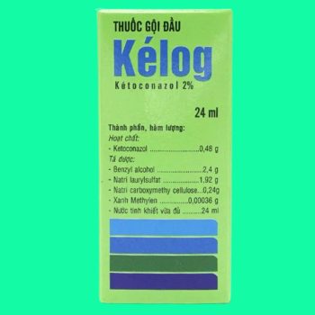 Thuốc gội đầu Kélog 24ml - điều trị gàu, nấm tóc, viêm ngứa và bong vảy da đầu