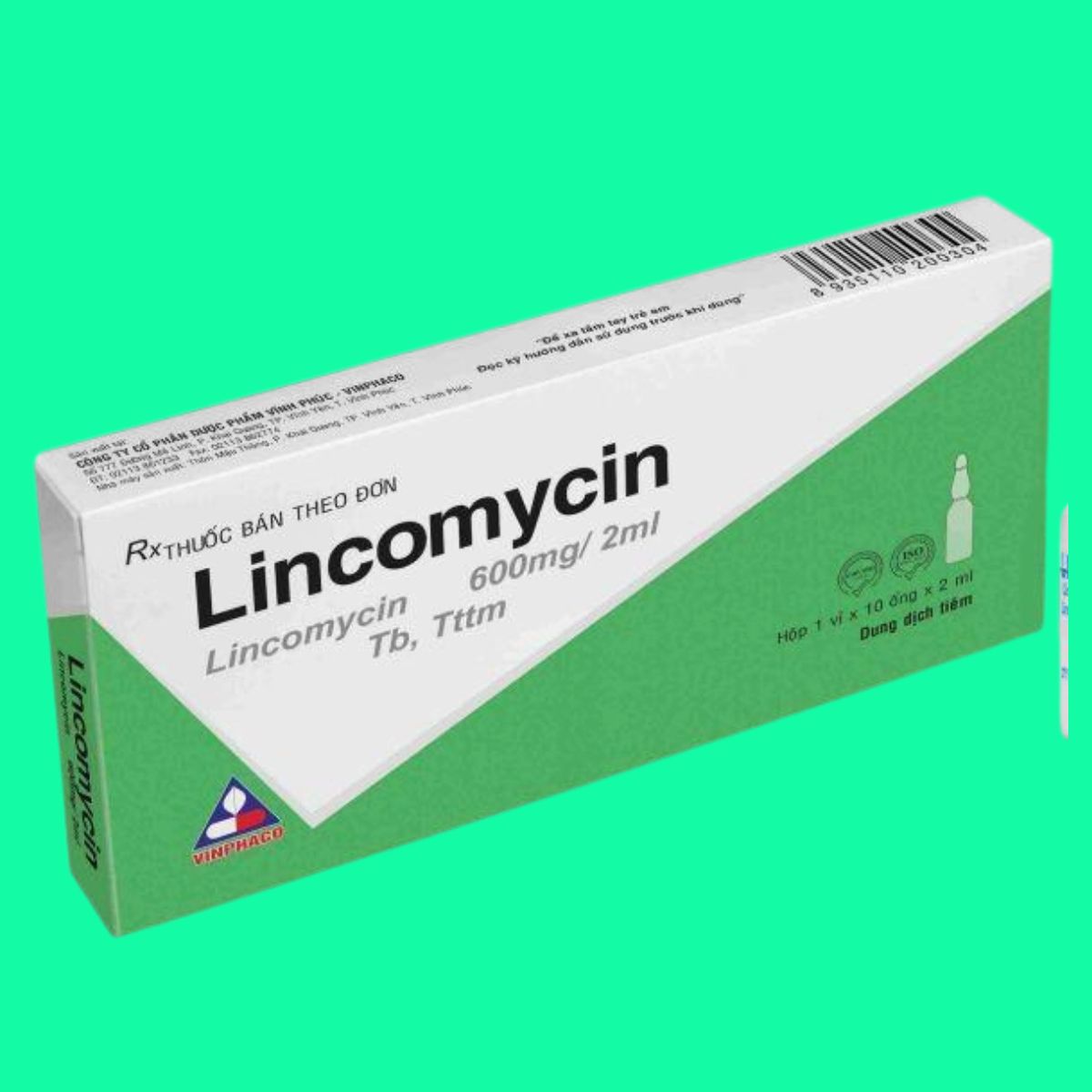 Lincomycin-600mg2ml-Vinphaco-4 Thuốc Lincomycin 600mg/2ml Vinphaco giúp điều trị nhiễm khuẩn nhạy cảm với thuốc