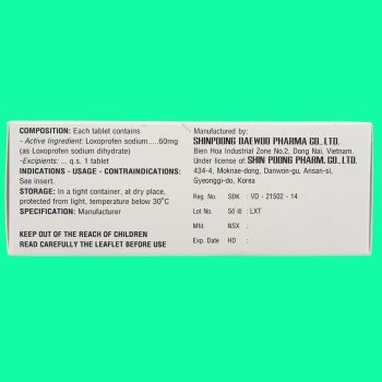 Thuốc Loxfen 60mg - Giúp giảm đau, chống viêm trong các bệnh lý xương khớp