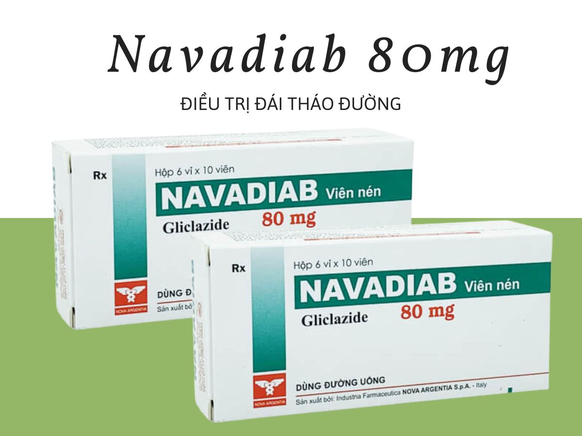 Navadiab 80mg 16 Thuốc Navadiab 80mg điều trị đái tháo đường không phụ thuộc insulin