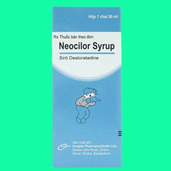 Thuốc Neocilor Syrup có tác dụng giảm triệu chứng viêm mũi dị ứng theo mùa, mề đay