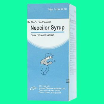 Thuốc Neocilor Syrup có tác dụng giảm triệu chứng viêm mũi dị ứng theo mùa, mề đay