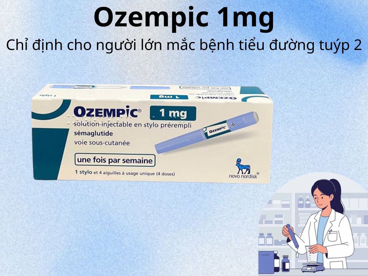 Ozempic 1mg 11 Ozempic 1mg điều trị đái tháo đường typ 2