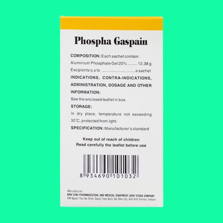 Thuốc Phospha Gaspain điều trị triệu chứng rối loạn dạ dày thực quản