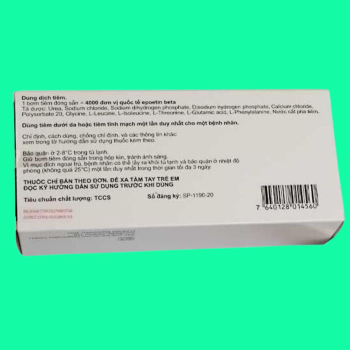 Recormon-4000IU-0-3ml-3 Thuốc Recormon 4000IU/0.3ml giúp điều trị thiếu máu do suy thận mạn