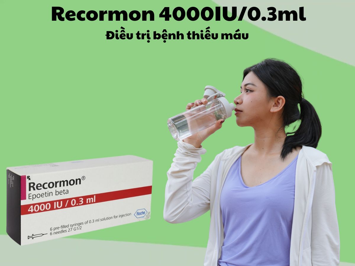 Recormon 4000IU/0.3ml 11 Thuốc Recormon 4000IU/0.3ml giúp điều trị thiếu máu do suy thận mạn